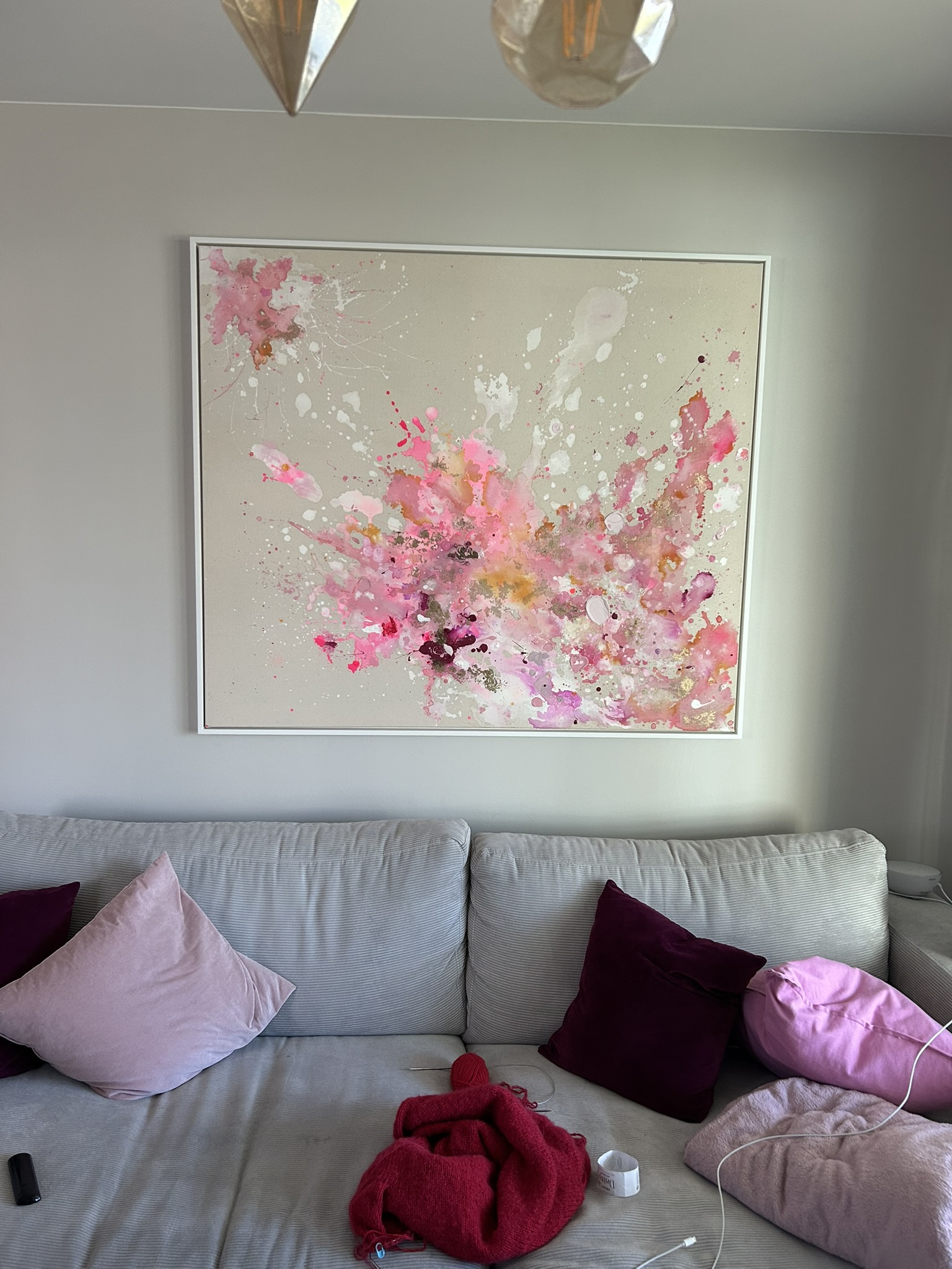 Pure, 2025, Acryl und Gold auf roher Baumwollleinwand, Ansicht 9